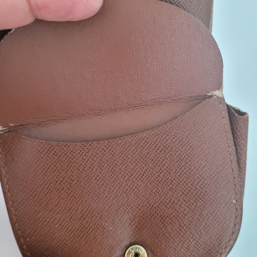 Louis Vuitton Monogram Canvas Porte Monnaie Gousset Coin Purse Brown CT1001 - Picture 11 of 13